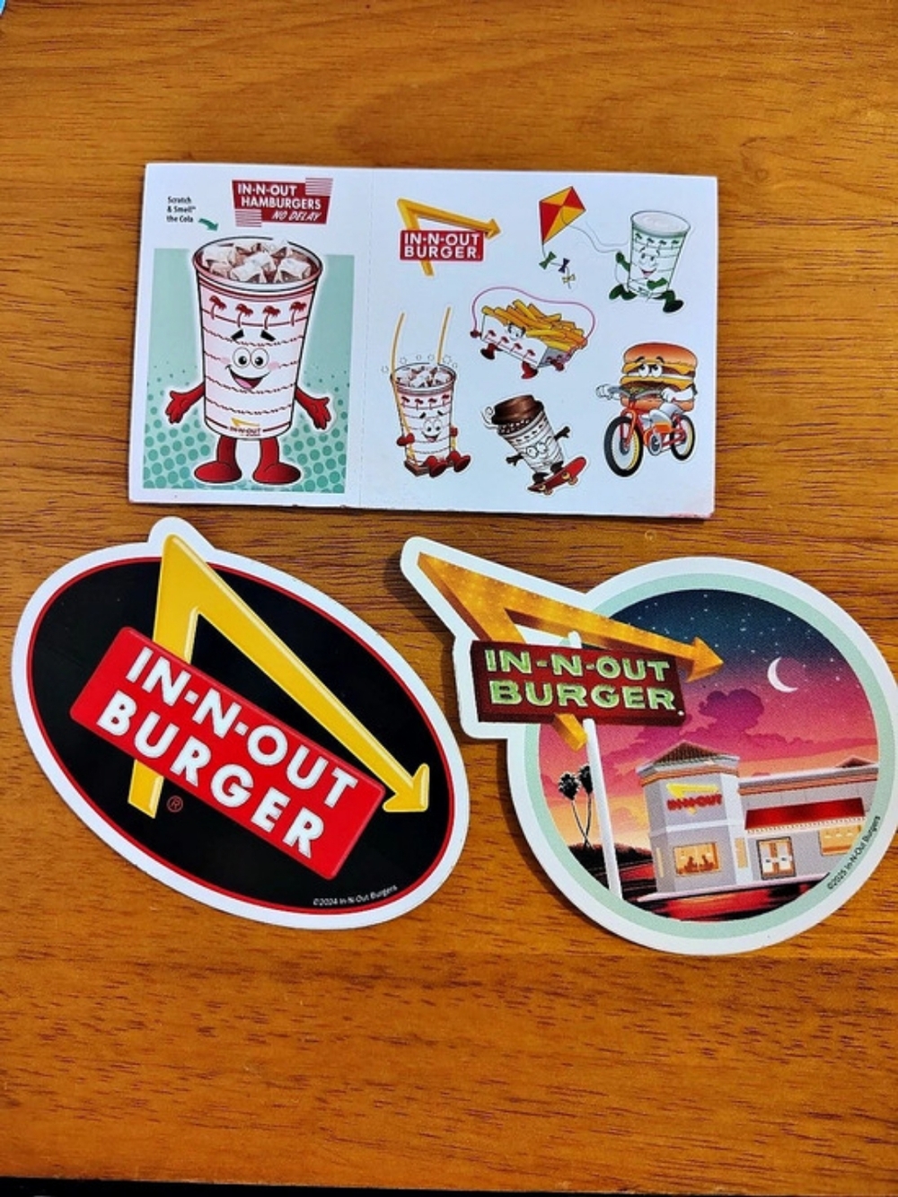 In-N-Out Burger Kids Scratch and Smell Sticker and Scene Card Set